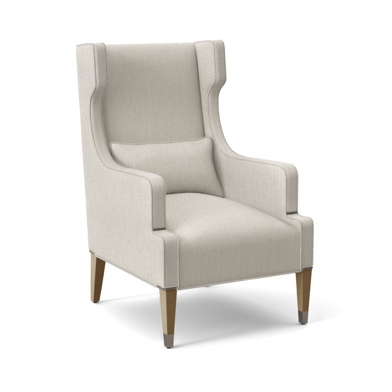 Thom Filicia Home Wingback Chair, Instant Parchment, Hampton
