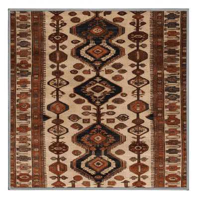 Machine Washable Turkish Brown Area Rug