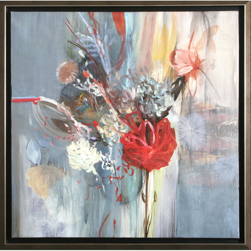"Floral Life" par Stockstill - peinture sur toile à cadre flottant