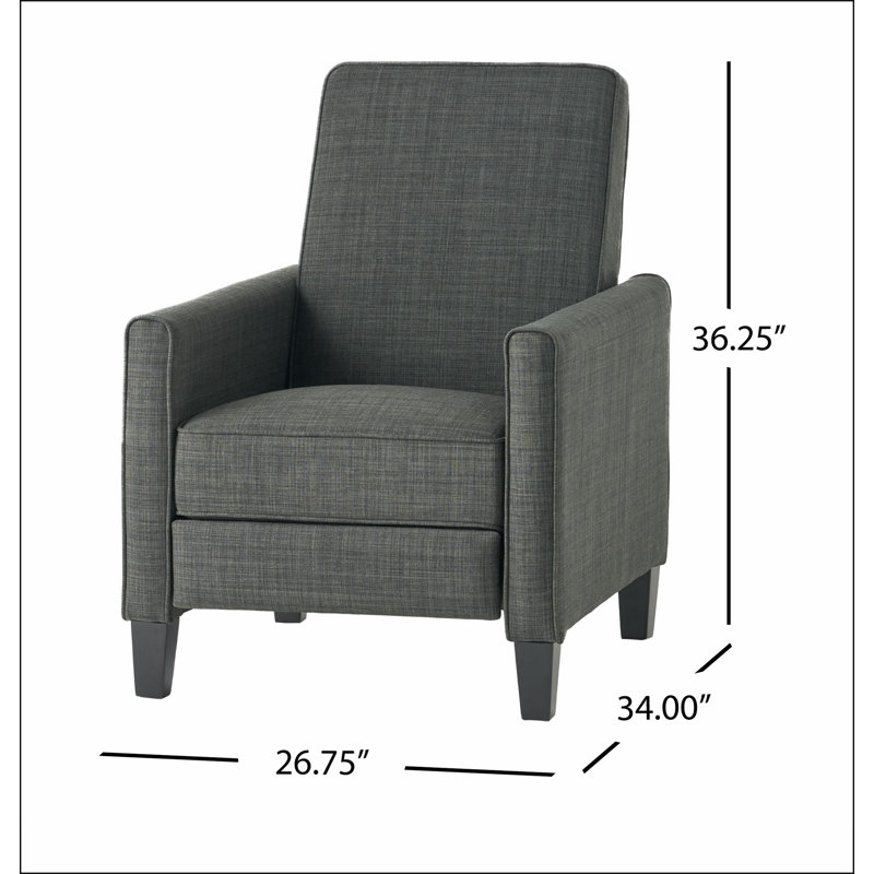 Fauteuil inclinable manuel en lin, Gris