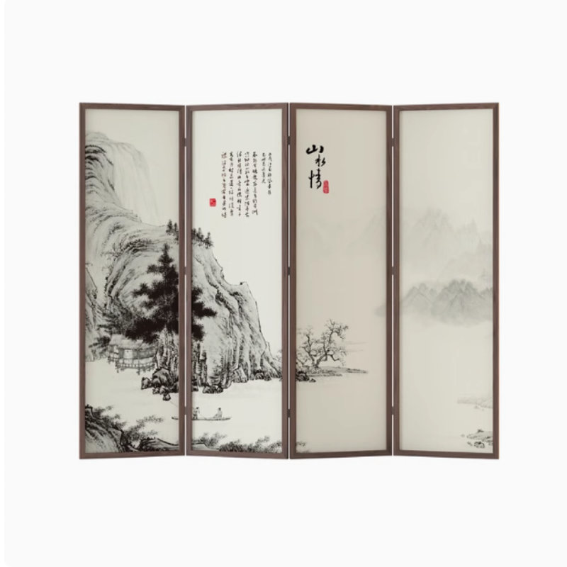 Paravent Landscape, H 78,74 po x l 70,86 po x P 1,37 po