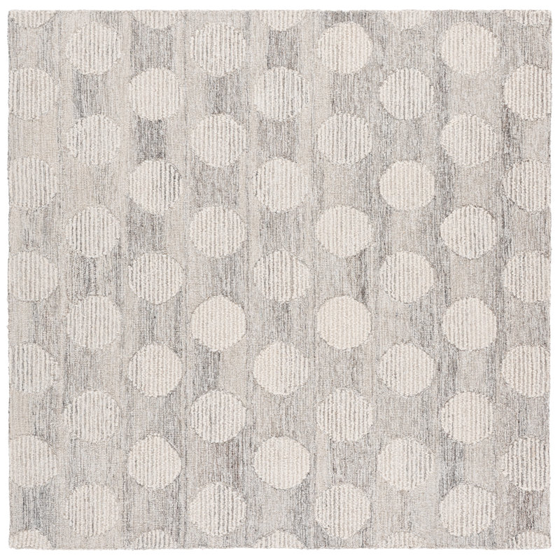 Metro 895 Hand Tufted 85% Wool; 15% Cotton Geometric Rug, Square 6'