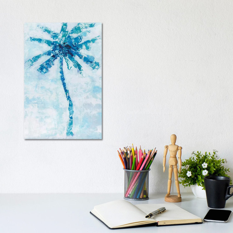 Cool Palm I by Sally Swatland - Wrapped Canvas Print, 20.32 cm H x 30.48 cm W