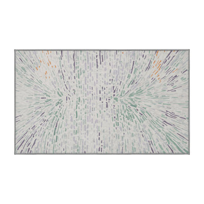 Machine Washable Grey Area Rug