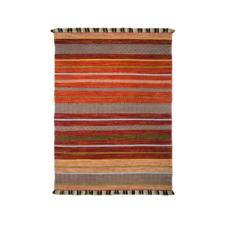Chiodo Striped Hand Woven Area Rug, Rectangle 120 x 170cm