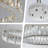 48in Silver Modern Large Ring Crystal Chandelier Dimmable LED Pendant Light Fixtures for Dining Room Living Room
