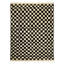 SINEAD Hand Knotted Wool Checkered Area Rug in Black-196296319