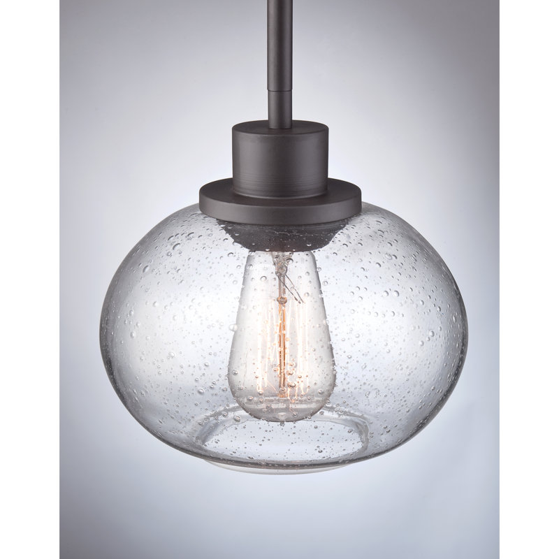 Luminaire suspendu sphérique 1 lumière Spofford, Bronze vieilli