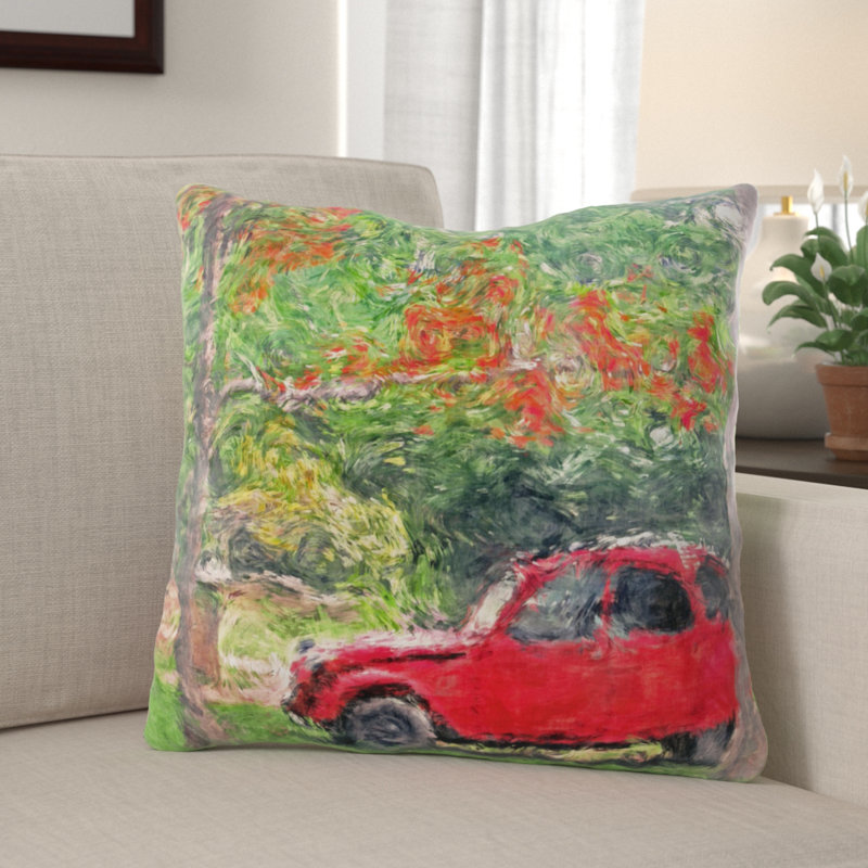 Housse et insert de coussin carré en acrylique Crosson, Microsuède, Intérieur