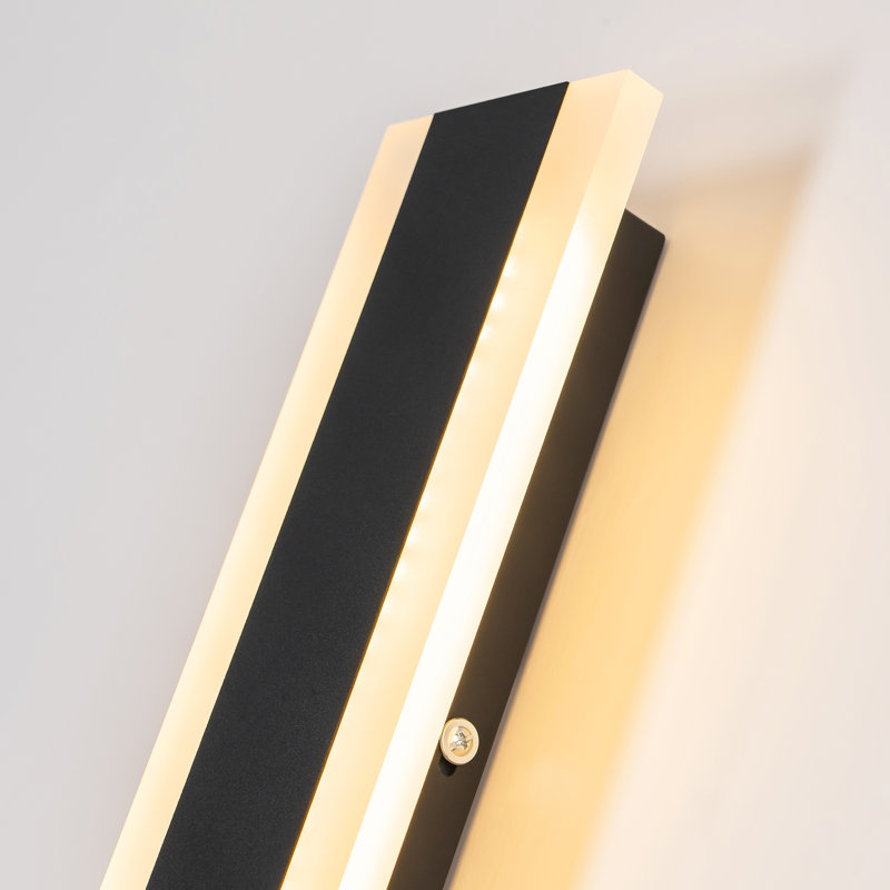 Barde Slender Sideway Outdoor Hardwired Bar Wall Sconce with LED Light Source, 39.37" H x 3.54" W x 2'' D