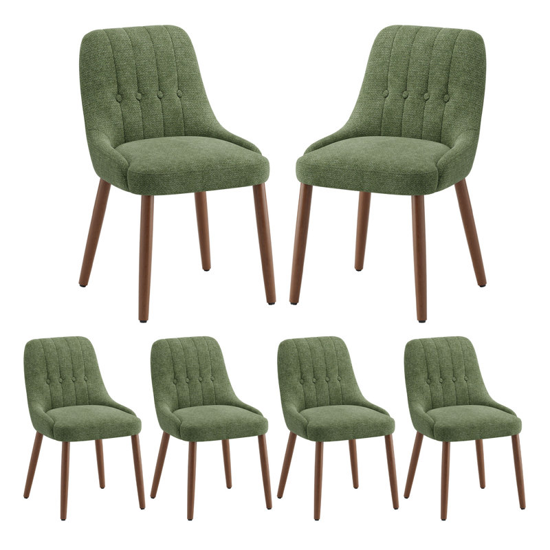 Arva 49 cm H Fabric Side Chair, Green