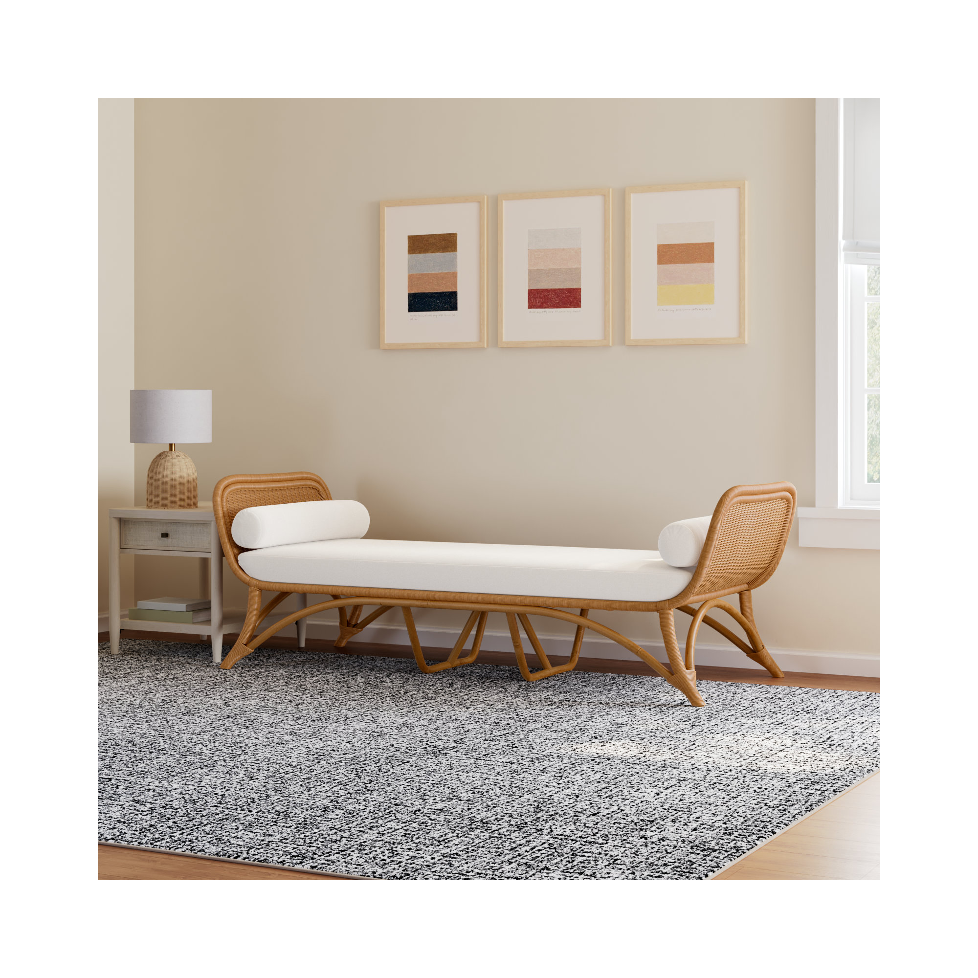 Colb Veve Bohemian Light Honey Rattan Daybed