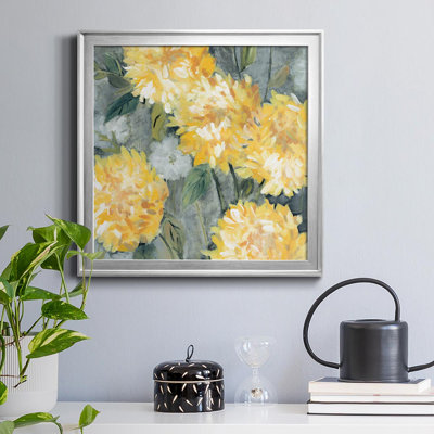 Yellow Mums - Peinture sur toile encadrée