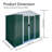 Outdoor Garden Shed Aluminum Alloy Frame With Hinge Door-125096998-125097003