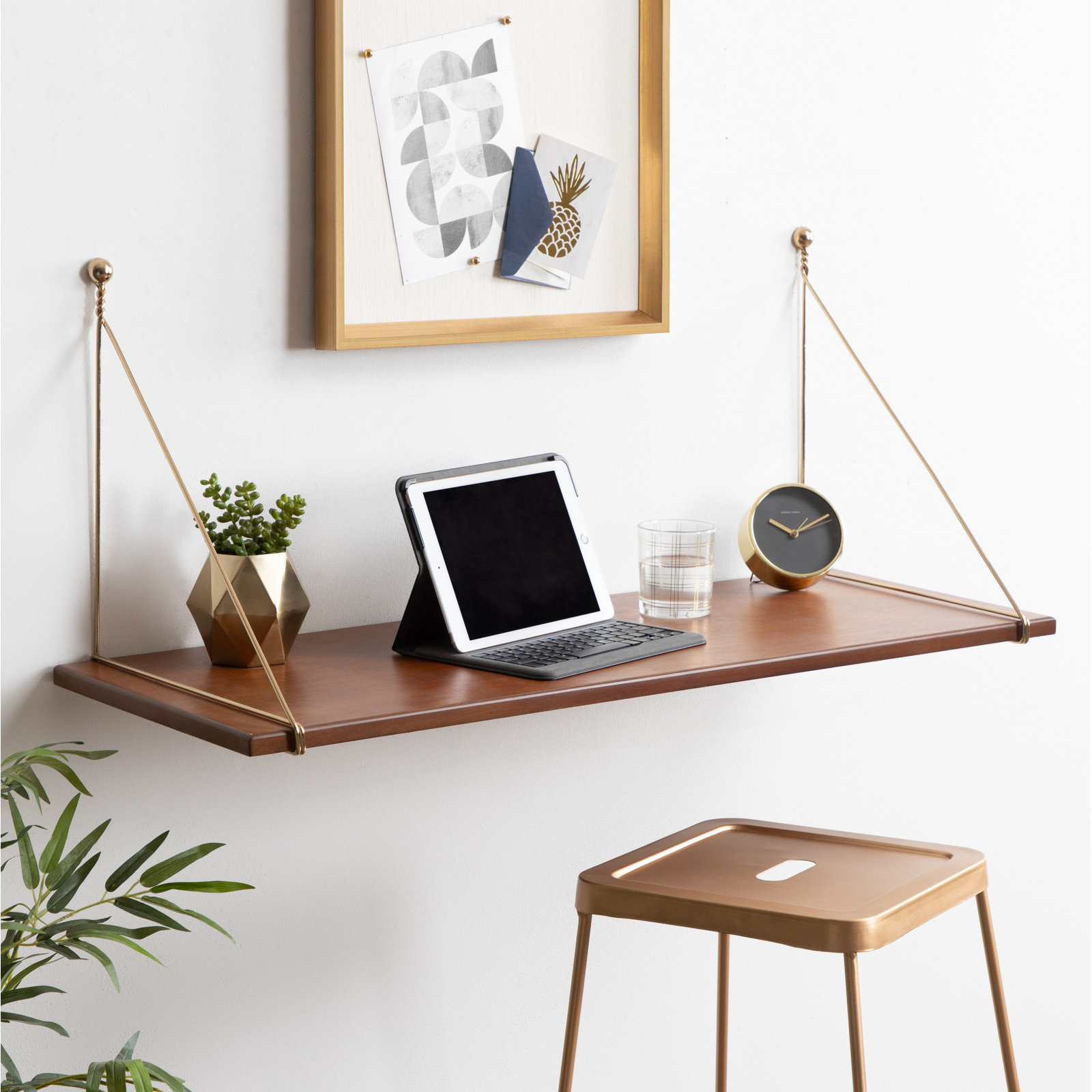 Ivory 38" Bracket Shelf