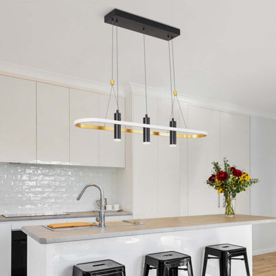 Javeriah 4 - Light Gold Dimmable LED Pendant Light[No Bulb]