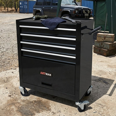 Steel Frame Tool Cabinet with Side Handle and Storage Drawers