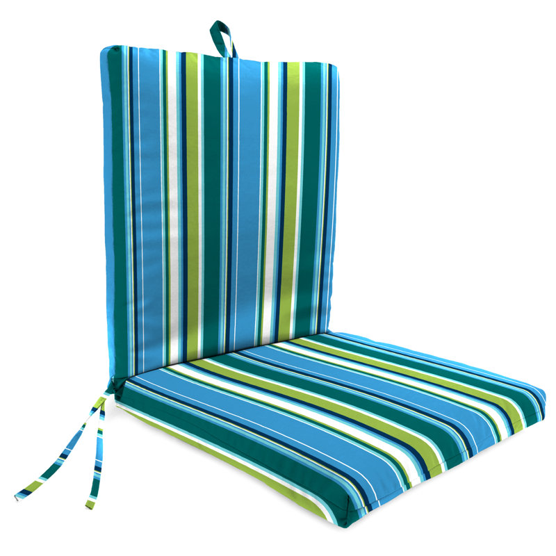 Coussin de chaise d'extérieur 21 "x 44" avec attaches et boucle, Covert Capri