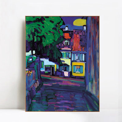 "Murnau", "Art dans le mur" par Wassily Kandinsky, art mural, impression sur toile encadrée, décorations de bureau à domicile