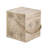 Outdoor Wood Grain Square MGO Side Table With Simulated Braided Cord – Indoor Retro End Table For Home & Patio Decor