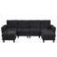 Canapé modulaire en chenille en U avec repose-pieds et ports USB Fritz-120853817