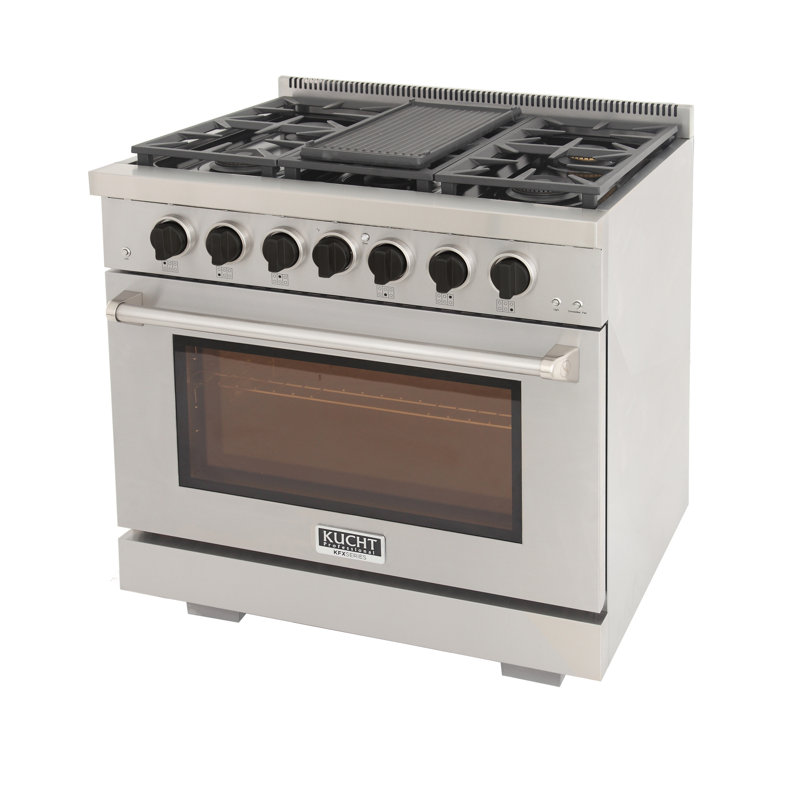 Kucht 36'' W Free Standing Range, Liquid Propane