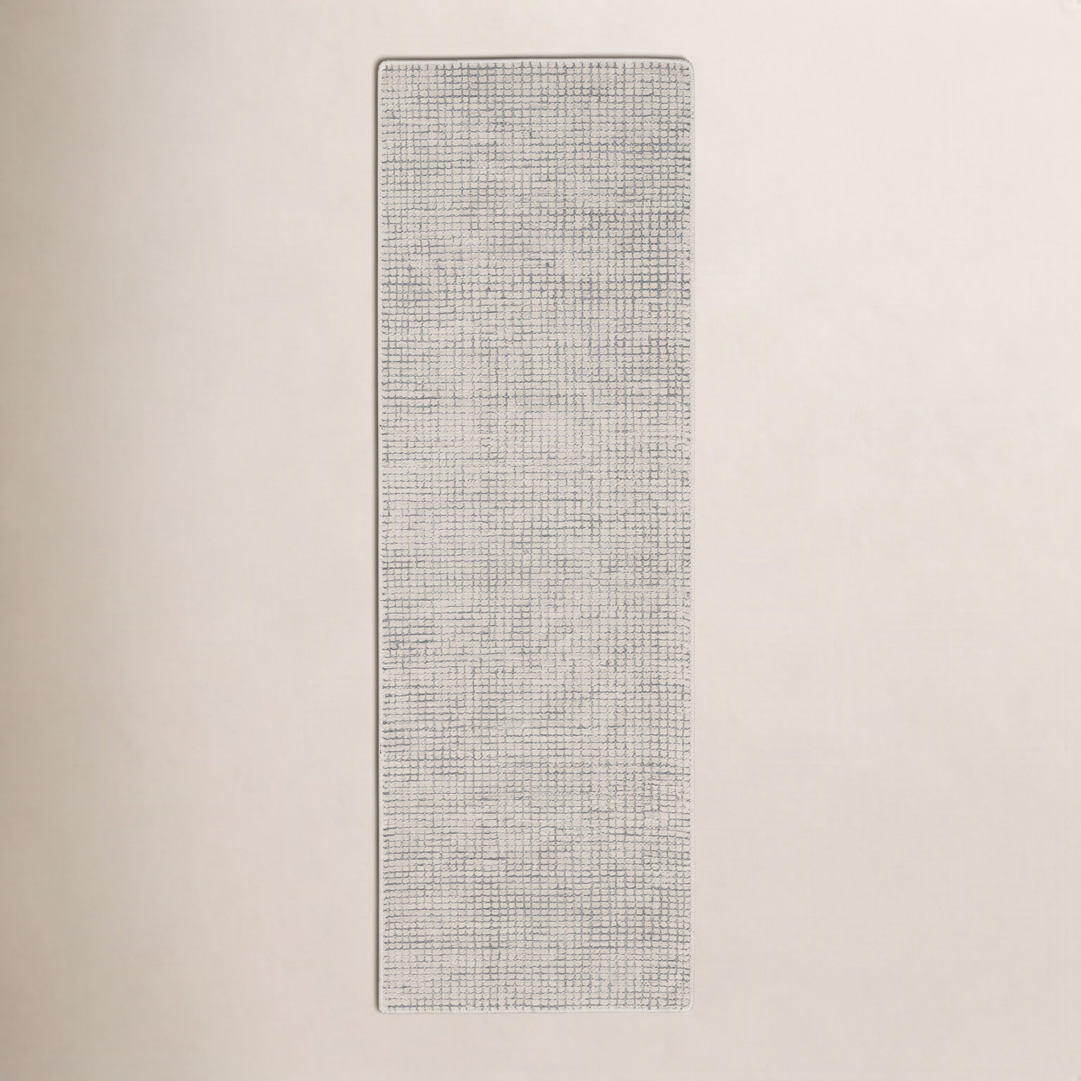 Hand-Tufted Striped Wool Rug, Ivory / Gray, Runner 2'6" x 8'