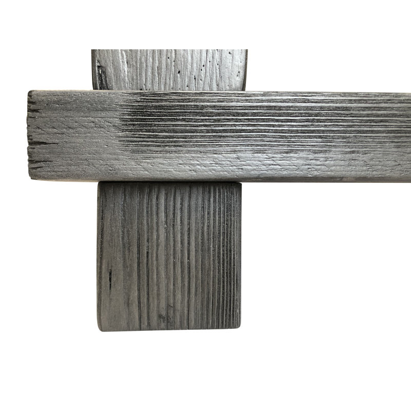 Hardwood 8-cue Billiard Floor Rack, Weathered Raven