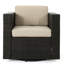 Méridienne pivotante d'extérieur brun foncé / beige, sur coussin de fer, longue durée de vie du coussin
