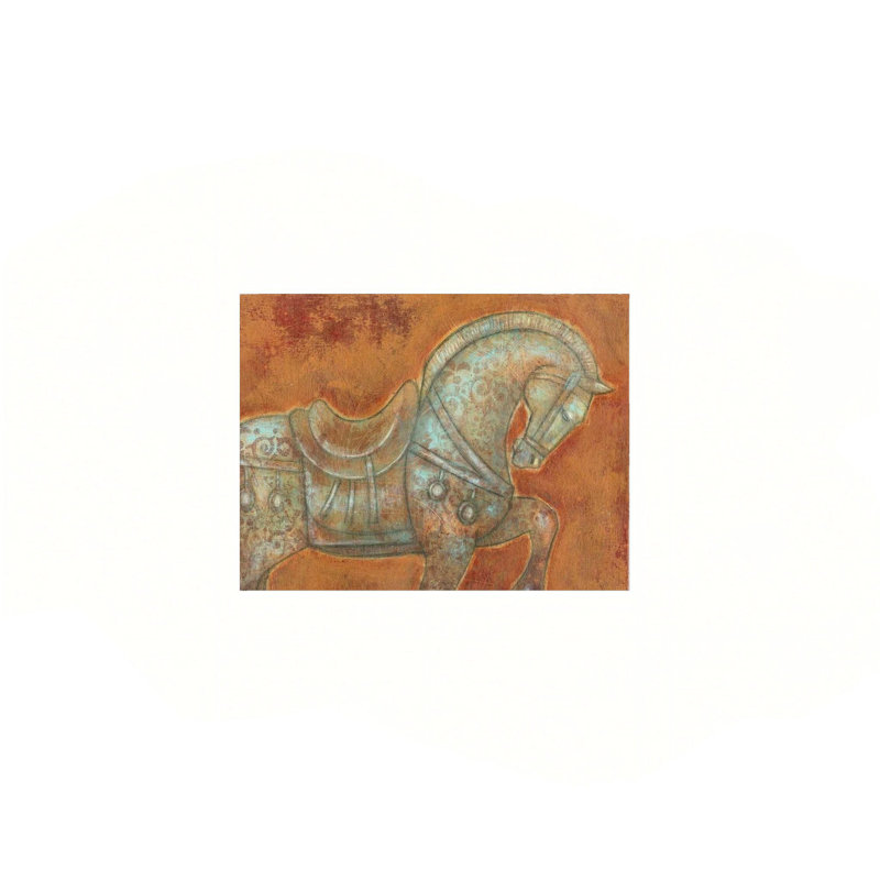 Tang Horse Wrapped Canvas Wall Art 24" X 18"