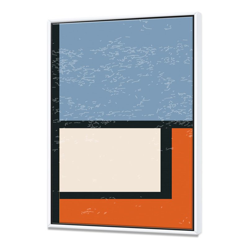 «Minimal Geometric Compositions of Elementary Forms XXIX - Floater Frame», impression sur toile, Toile blanche encadrée