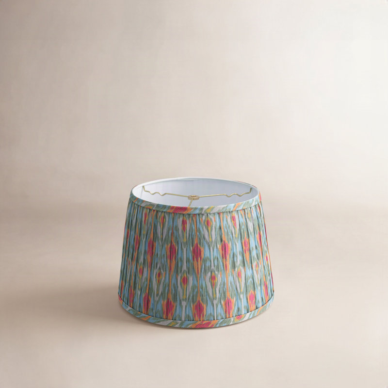 Empire Hardback Lampshade With Washer Fitter, Blue/Green/Orange, 10.5" H x 16" W x 16" D