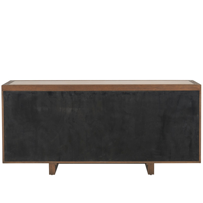 Veda 78'' Medium Brown Oak Modern Credenza