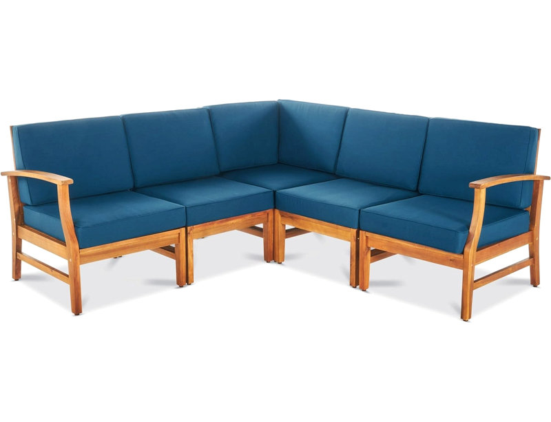 Ensemble de canapé 5 pièces Perla, Bleu