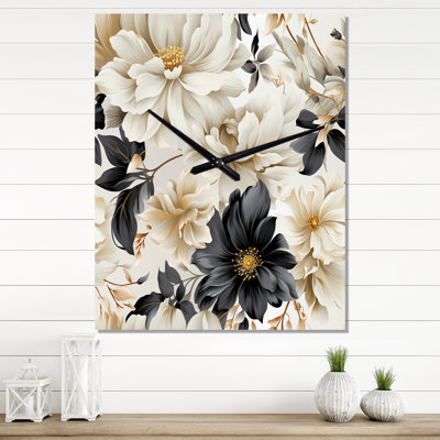 Jarrold - Floral Modern Wall Clock