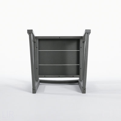 Grey HDPE Outdoor & Garden Armchairs With  Backres Modernist Designt Chairs, Chair