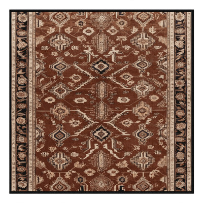 Tapis brun lavable à la machine