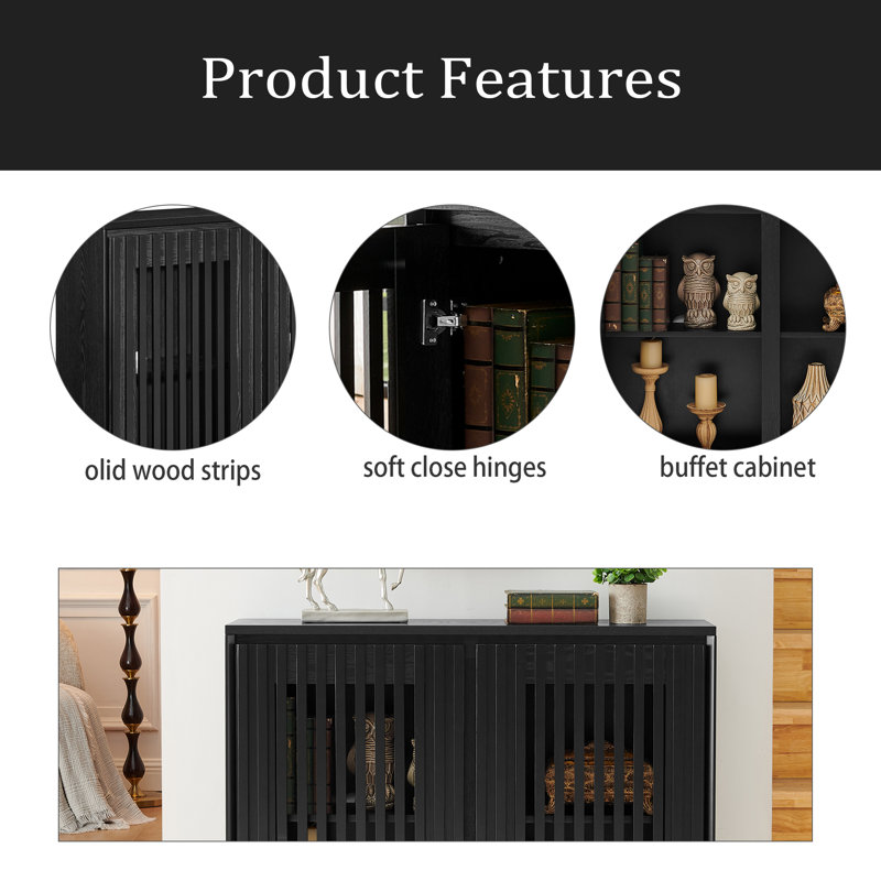 Buffet Mid Mid Century, Noir