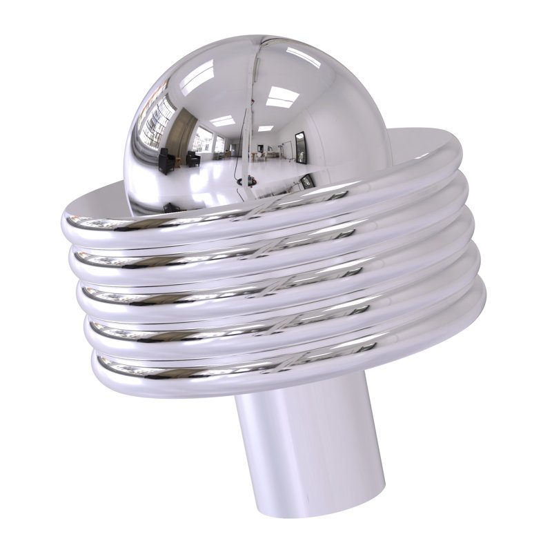 1 1/2" Novelty Knob, Polished Chrome