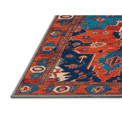 Machine Washable Tabriz Purple Area Rug