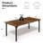 71" Modern Industrial Rectangle Dining Table with Sturdy Metal Legs-1752675737