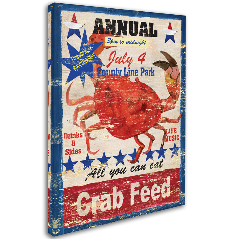 «Crab Nour», affiche vintage sur toile tendue, H 32 po x l 24 po