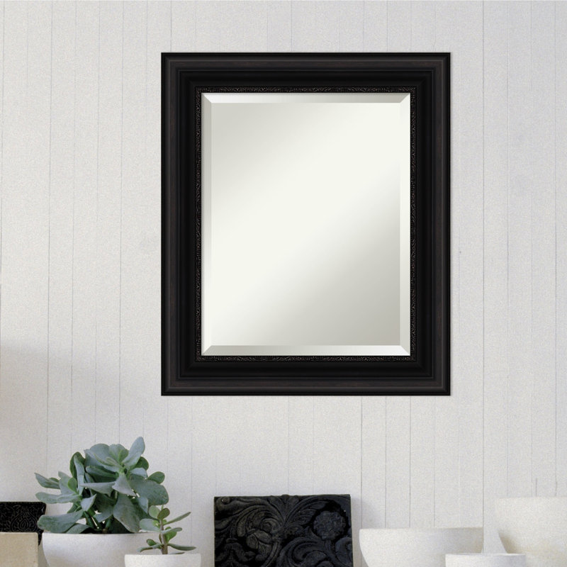 Miroir Ghazi, 26 po x 22 po, Noir antique