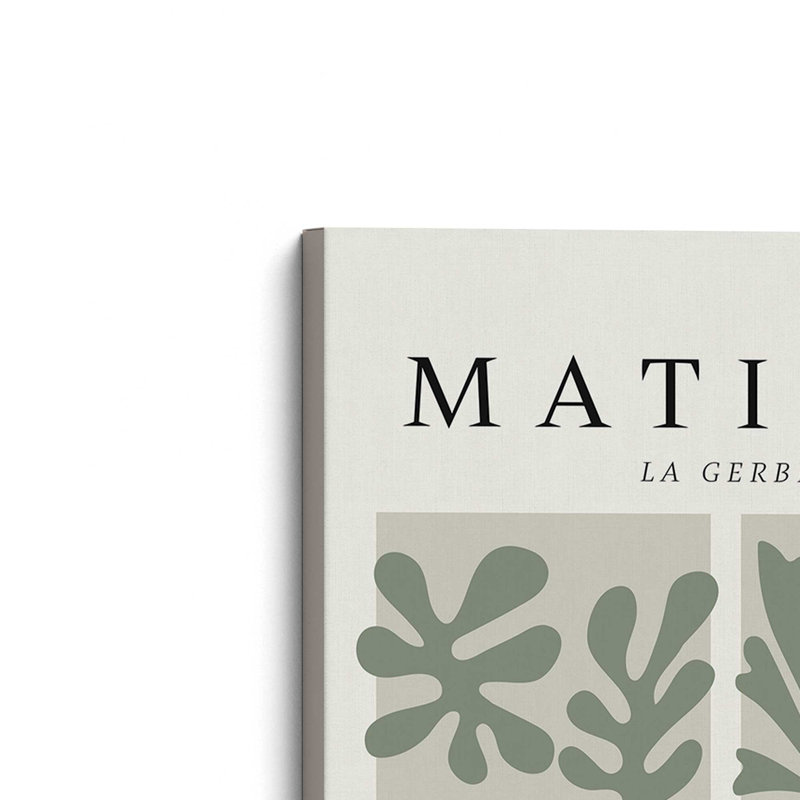 Matisse's La Gerbe Quartet en vert, H 54 po x l 36 po x P 1,25 po, Toile tendue