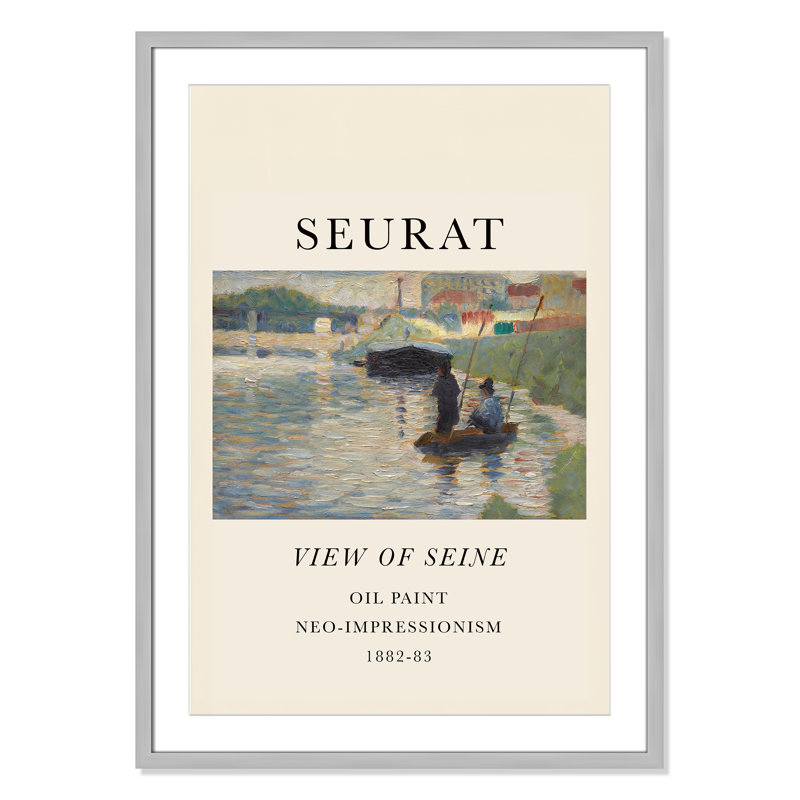 Collection «Old View» par Georges Seurat, Cadre photo argenté, Oui, H 35,5 po x l 25,5 po x P 1,25 po
