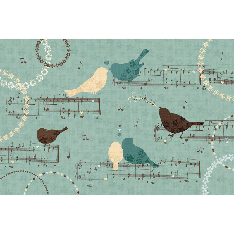 Song Birds III - reproduction sur toile tendue, H 32 po x l 48 po