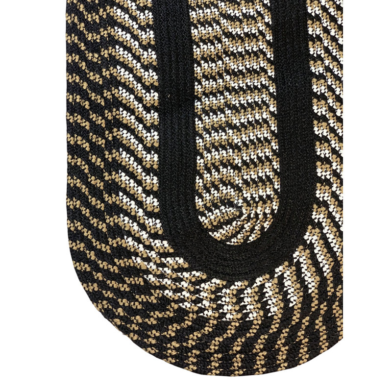 Striped Indoor / Outdoor Rug, 60" x 96" Oval