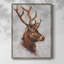 «Stag Study II», reproduction encadrée - bois massif-1748147046