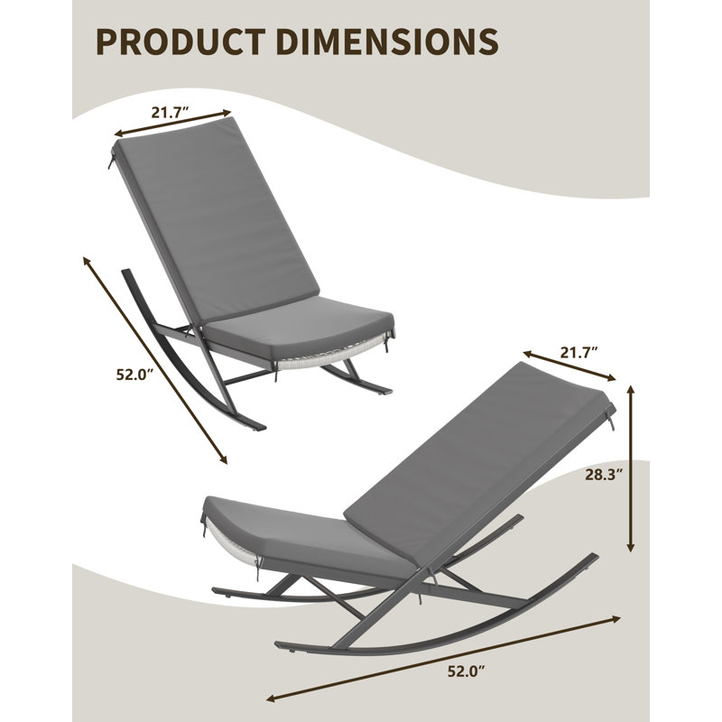 Outdoor Glider Chair, grey, Grey