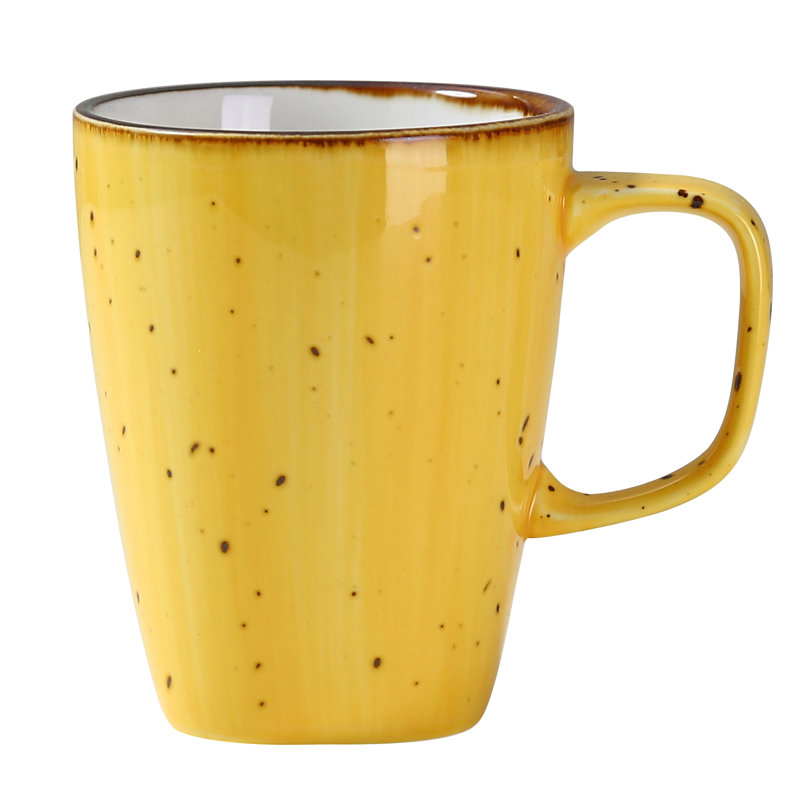Lyon Porcelain Coffee Mug, Yellow